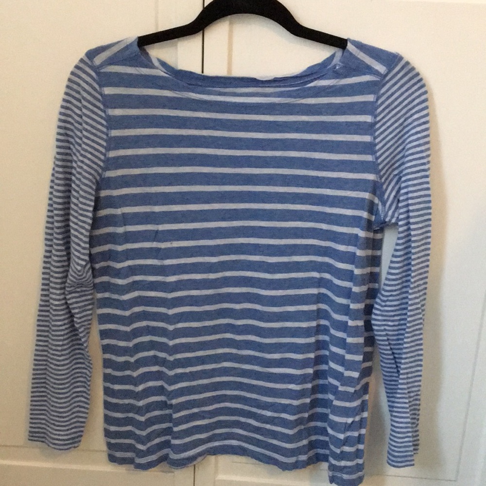 Vineyard Vines Blue and White Striped Long Sleeve